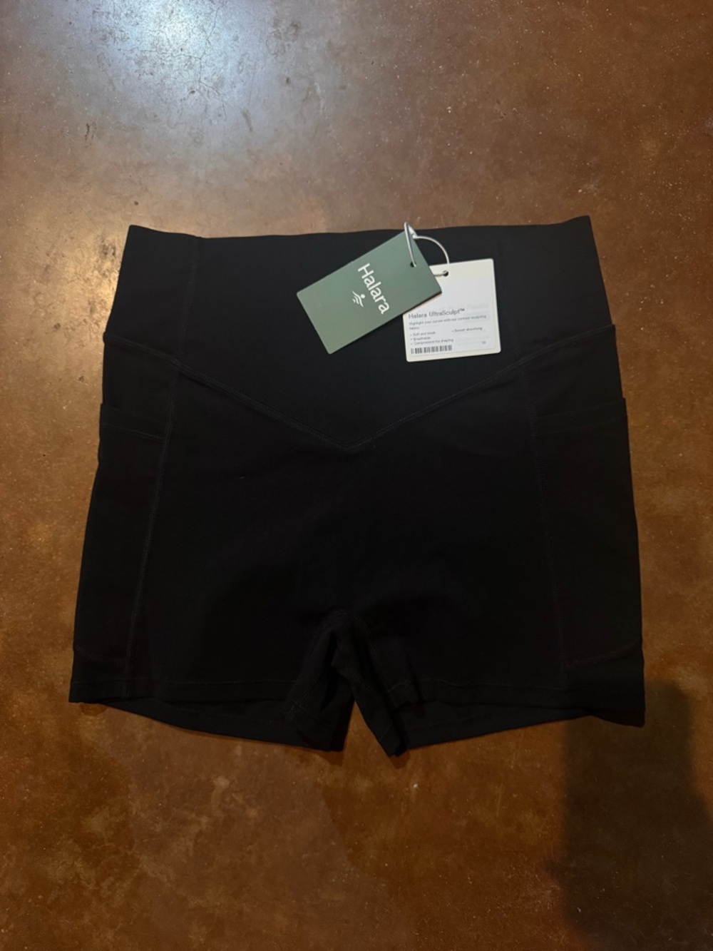 NWT Halara Black Ultrasculpt Active Bike Shorts - Picture 3 of 4